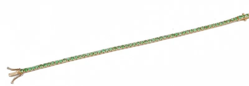Pamono Rose Gold Tennis Bracelet with Tsavorite> Bracelets