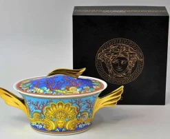Pamono Rosenthal Versace Soup Tureen with Lid by Versace Home Collection><noscript><img width=