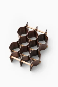 Pamono Rosewood & Beech Wine Rack by Torsten Johansson for AB Formträ, 1950s><noscript><img width=