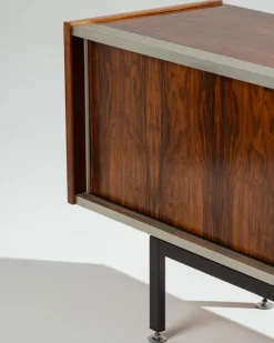 Hot Pamono Rosewood and Metal Sideboard by Georges Frydman, 1960s