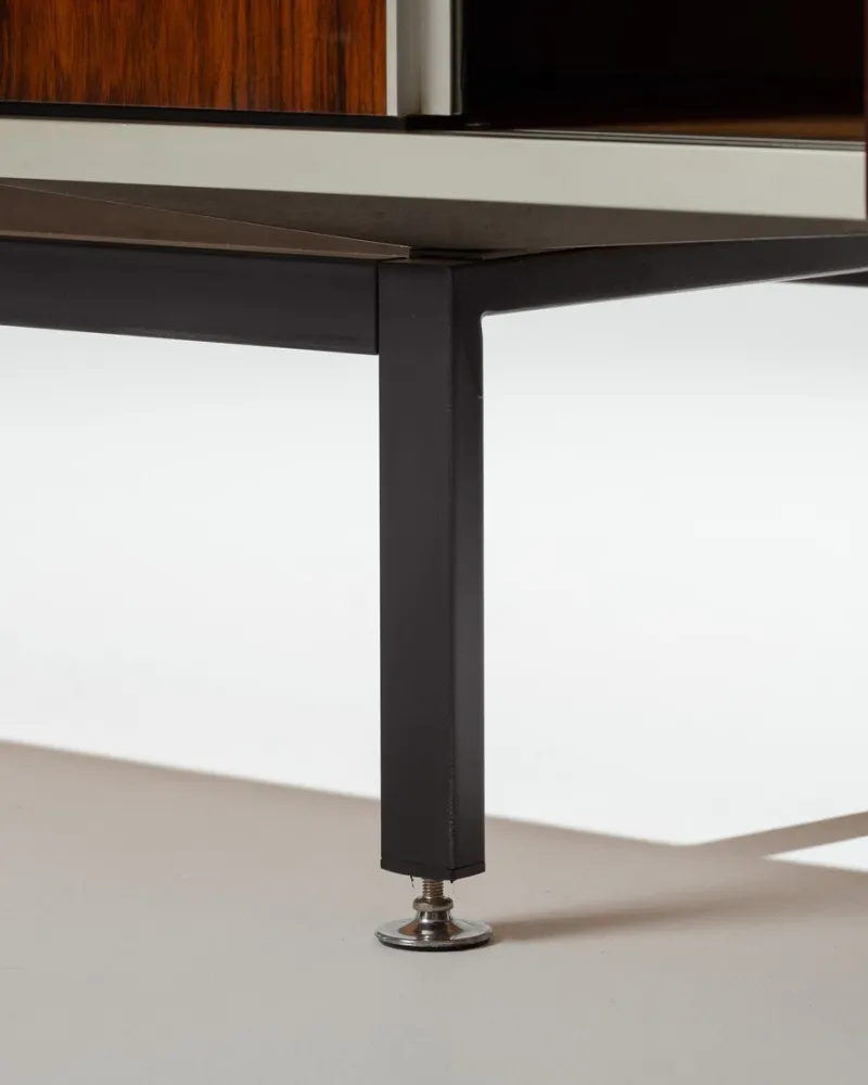 Hot Pamono Rosewood and Metal Sideboard by Georges Frydman, 1960s