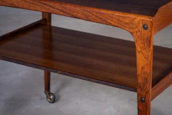 Pamono Rosewood Bar Cart by Edmund Brouer, Denmark, 1970s><noscript><img width=