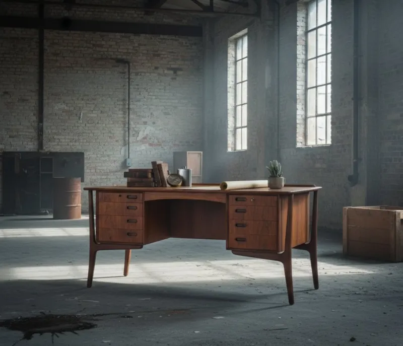 Hot Pamono Rosewood Desk by Svend Åge Madsen for H.P. Hansen, 1960s