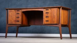 Hot Pamono Rosewood Desk by Svend Åge Madsen for H.P. Hansen, 1960s
