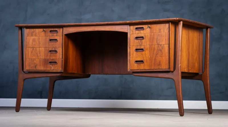 Hot Pamono Rosewood Desk by Svend Åge Madsen for H.P. Hansen, 1960s
