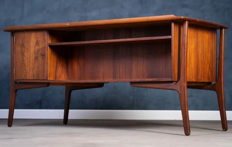 Hot Pamono Rosewood Desk by Svend Åge Madsen for H.P. Hansen, 1960s