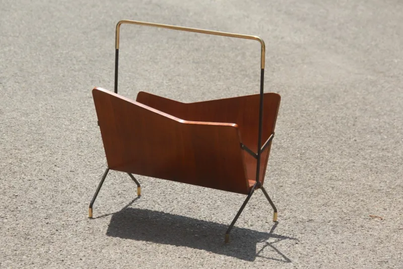 Best Pamono Rosewood Magazine Rack, 1950s