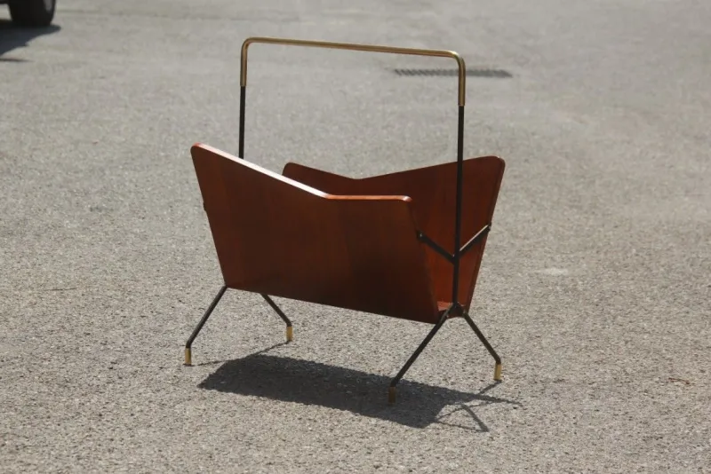 Best Pamono Rosewood Magazine Rack, 1950s