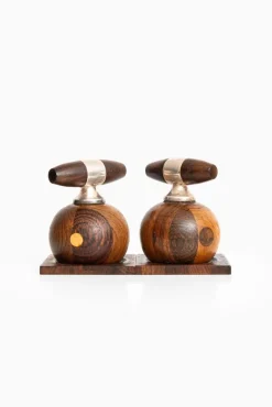 Hot Pamono Rosewood Salt & Pepper Mills by Richard Nissen, 1950s, Set of 2