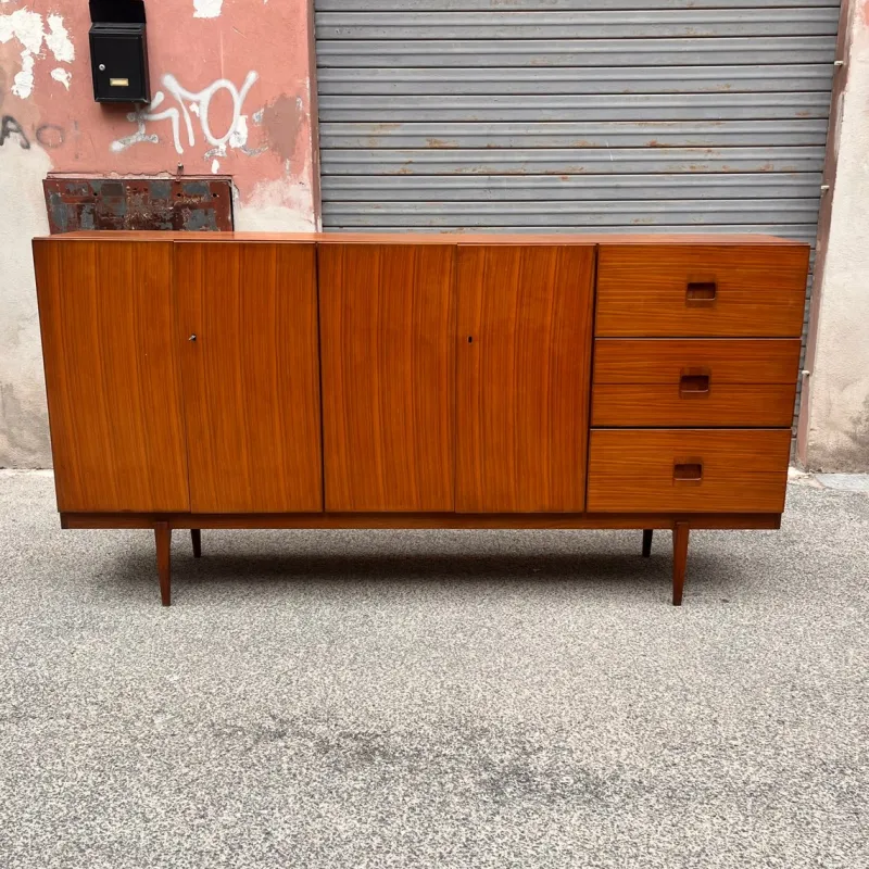 Pamono Rosewood Sideboard with Drawers, Doors and Internal Shelves from Swissform, 1950s> Sideboards & Buffets