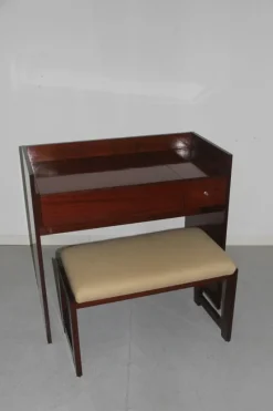 Discount Pamono Rosewood Vanity Desk & Stool from MIM, 1960s, Set of 2