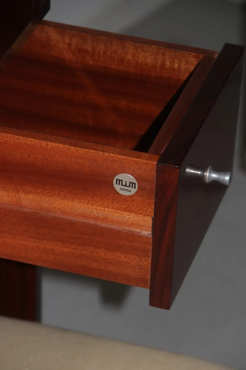 Discount Pamono Rosewood Vanity Desk & Stool from MIM, 1960s, Set of 2