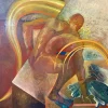 Pamono Rossana Bartolozzi, Abstract Italian Composition, 1990s, Oil on Canvas> Abstraction