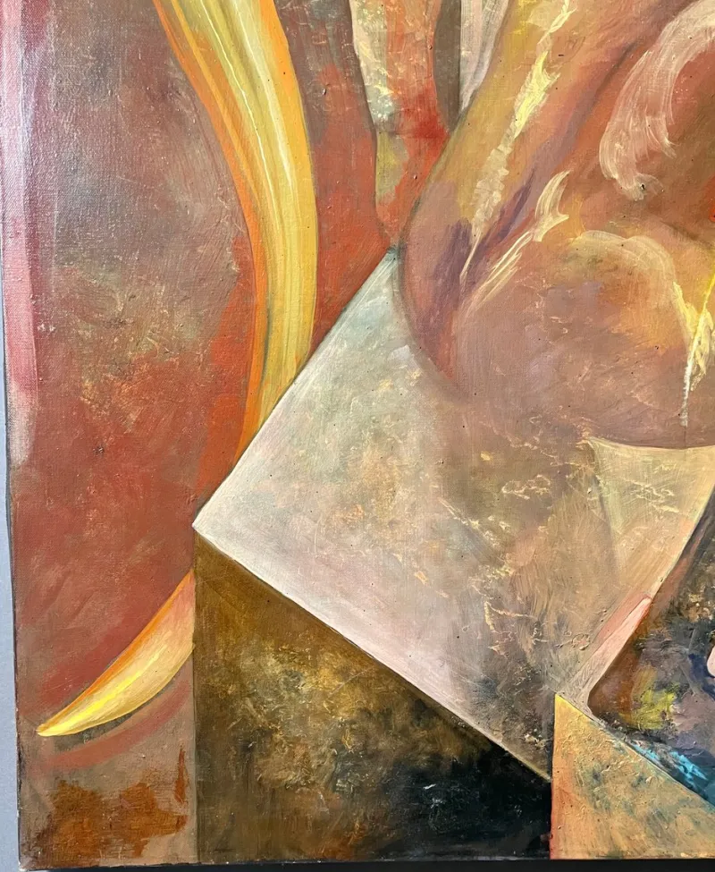 Pamono Rossana Bartolozzi, Abstract Italian Composition, 1990s, Oil on Canvas> Abstraction