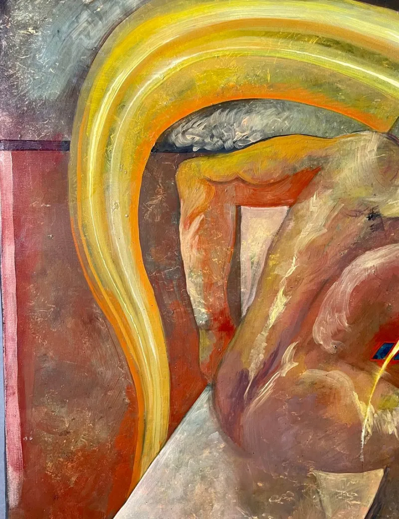 Pamono Rossana Bartolozzi, Abstract Italian Composition, 1990s, Oil on Canvas> Abstraction