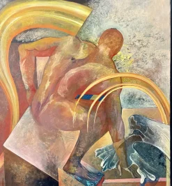 Pamono Rossana Bartolozzi, Abstract Italian Composition, 1990s, Oil on Canvas><noscript><img width=
