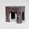 Pamono Rosso Levanto Marble Arch Side Table from Kiwano Concept> Tables