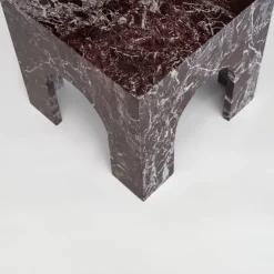 Pamono Rosso Levanto Marble Arch Side Table from Kiwano Concept> Tables