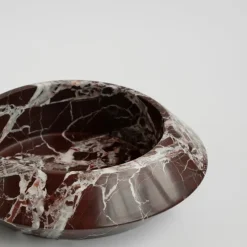 Outlet Pamono Rosso Levanto Marble Eclipse Bowl from Kiwano Concept