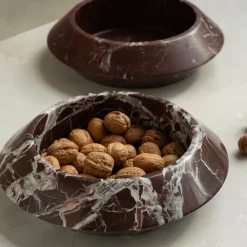 Outlet Pamono Rosso Levanto Marble Eclipse Bowl from Kiwano Concept