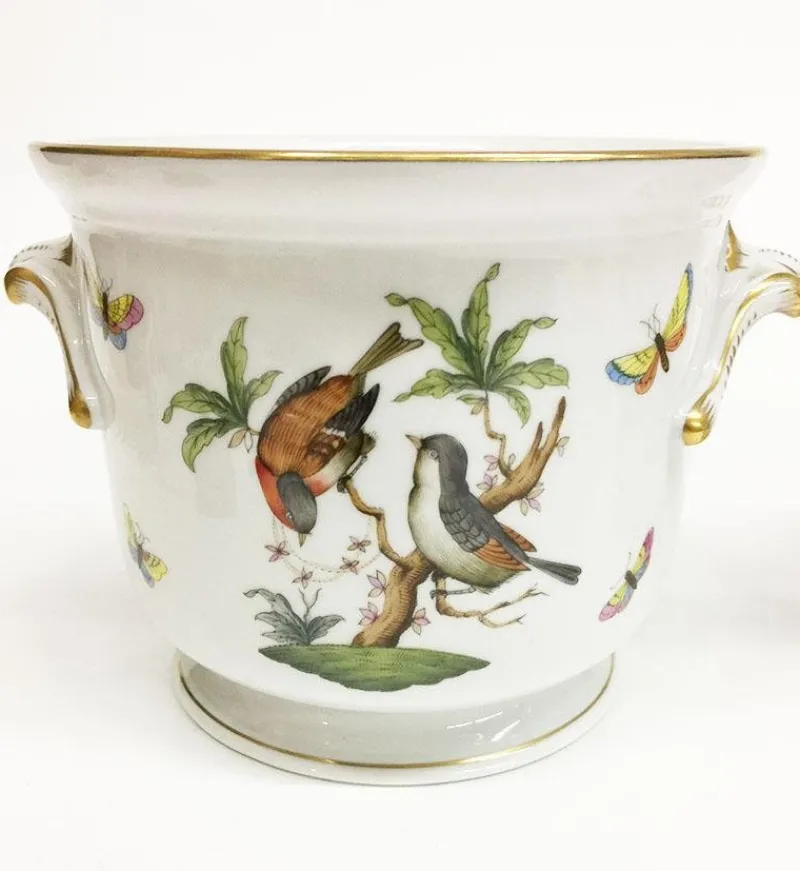 Hot Pamono Rothschild Porcelain Cachepots from Herend, Set of 2
