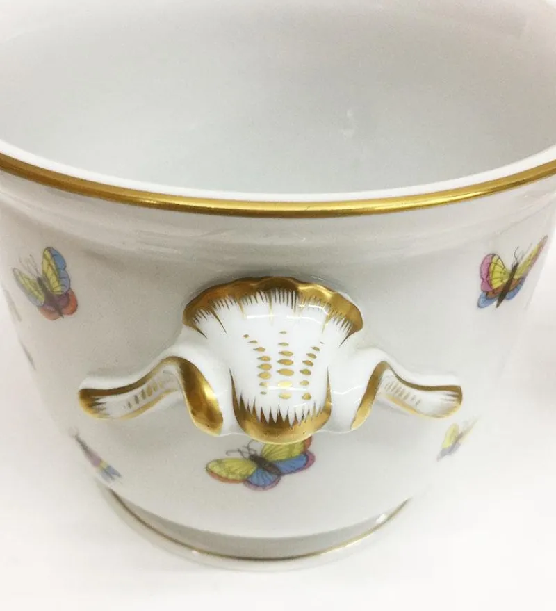 Hot Pamono Rothschild Porcelain Cachepots from Herend, Set of 2