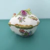 Online Pamono Round Box with Lid from Herend, 1980s