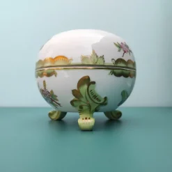 Hot Pamono Round Box with Lid from Herend, 1980s