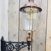 Pamono Round Cast Iron and Copper Wall Lantern> Garden Lighting