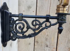 Pamono Round Cast Iron and Copper Wall Lantern><noscript><img width=