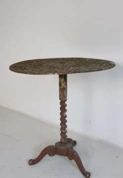 Clearance Pamono Round Cast Iron Table, 1890s