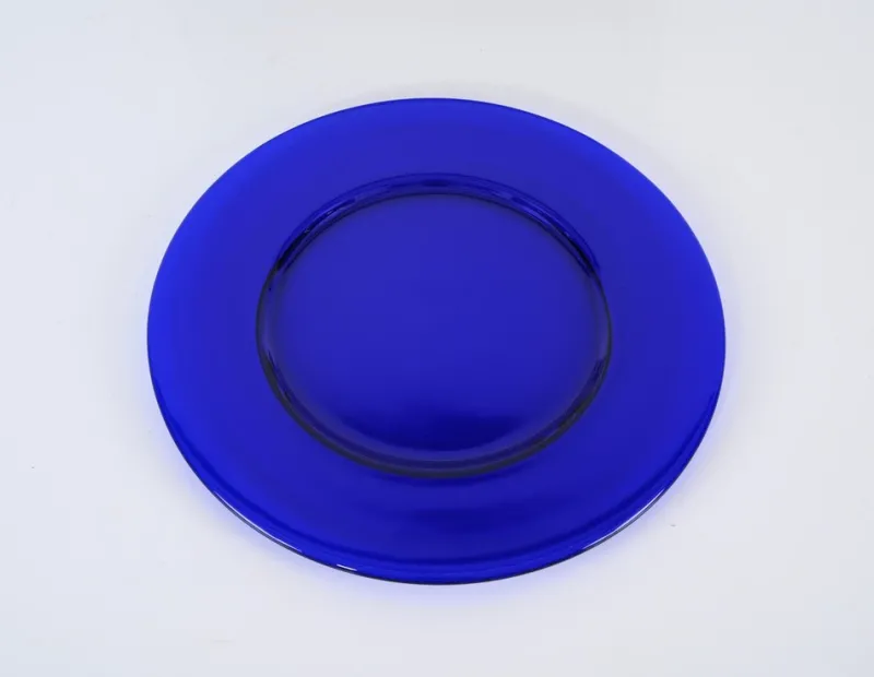 Online Pamono Round Cobalt Blue Murano Glass Dinner Plates, Italy, 1980s, Set of 6