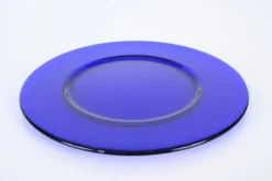 Online Pamono Round Cobalt Blue Murano Glass Dinner Plates, Italy, 1980s, Set of 6