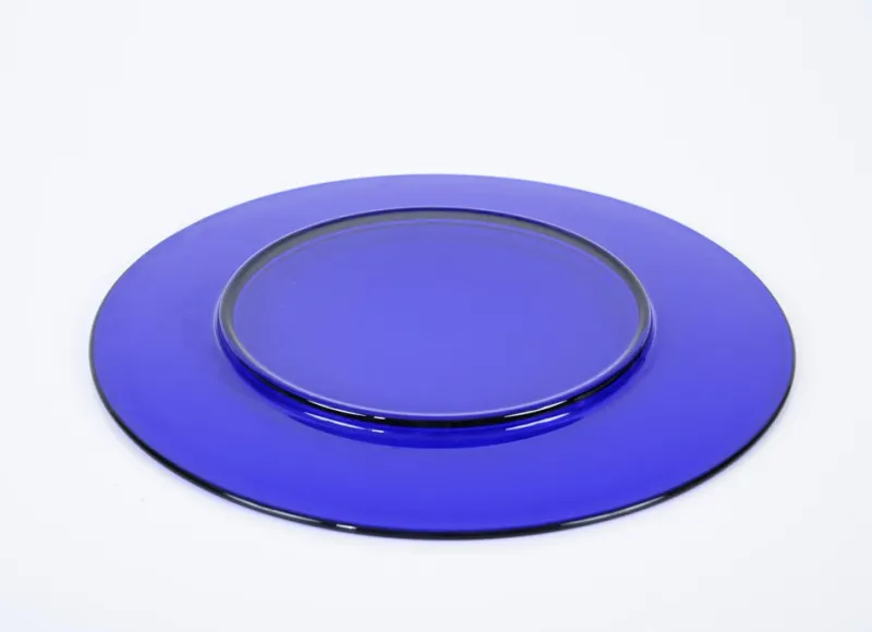 Online Pamono Round Cobalt Blue Murano Glass Dinner Plates, Italy, 1980s, Set of 6