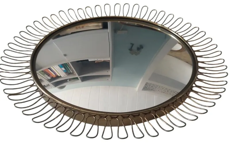 Sale Pamono Round Concave Mirror attributed to Josef Frank, 1950s