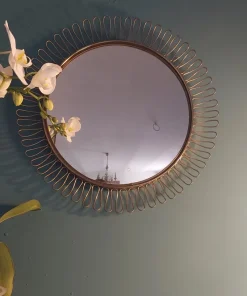 Sale Pamono Round Concave Mirror attributed to Josef Frank, 1950s