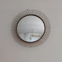 Sale Pamono Round Concave Mirror attributed to Josef Frank, 1950s