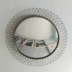 Sale Pamono Round Concave Mirror attributed to Josef Frank, 1950s