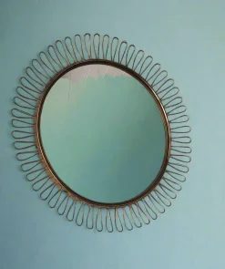 Sale Pamono Round Concave Mirror attributed to Josef Frank, 1950s