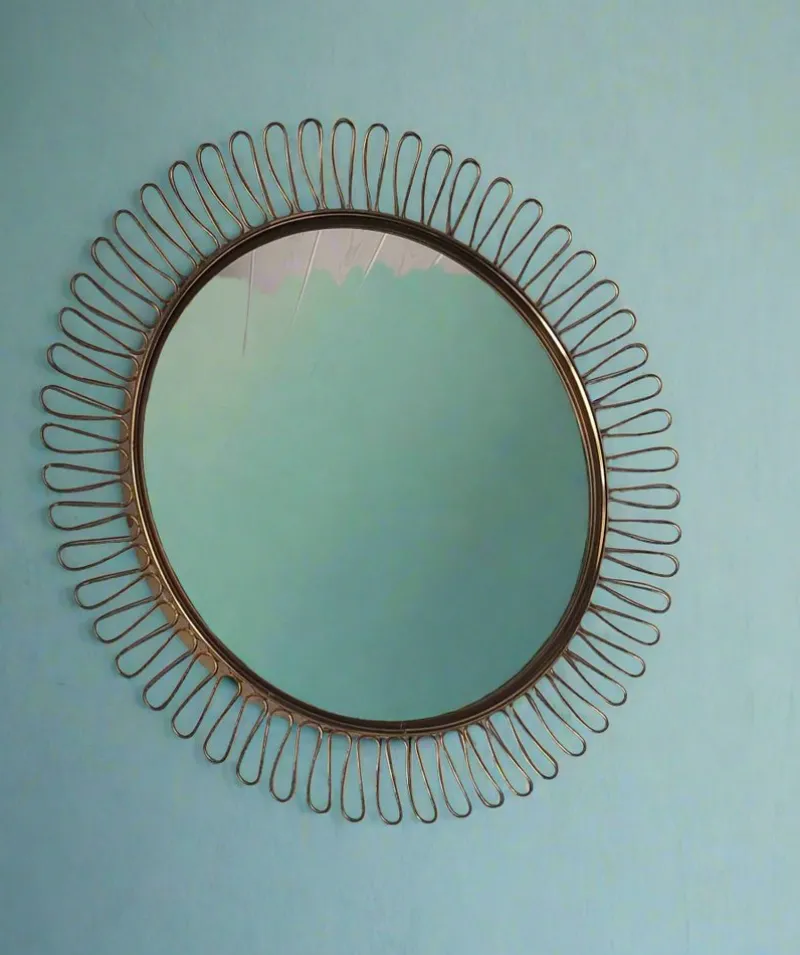 Sale Pamono Round Concave Mirror attributed to Josef Frank, 1950s