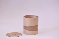 Hot Pamono Round Container in Ash Wood by Villahomecollection