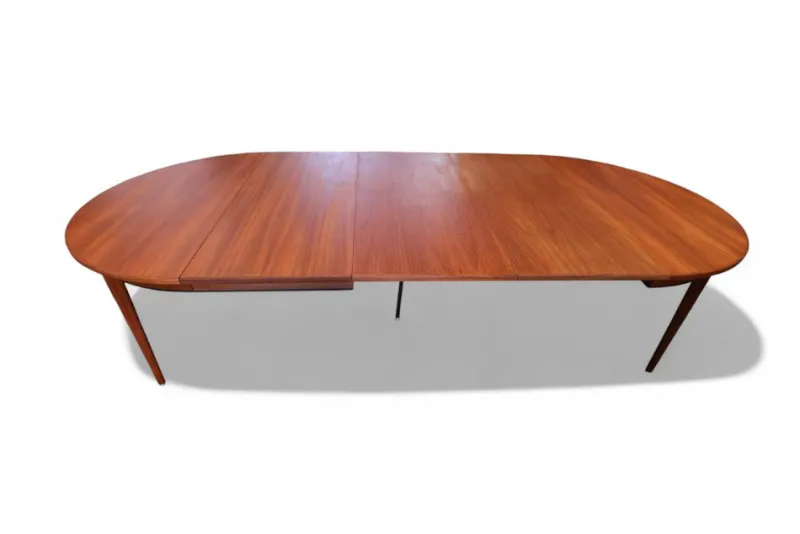 New Pamono Round Dining Table in Teak by Gunni Omann, Denmark, 1960s