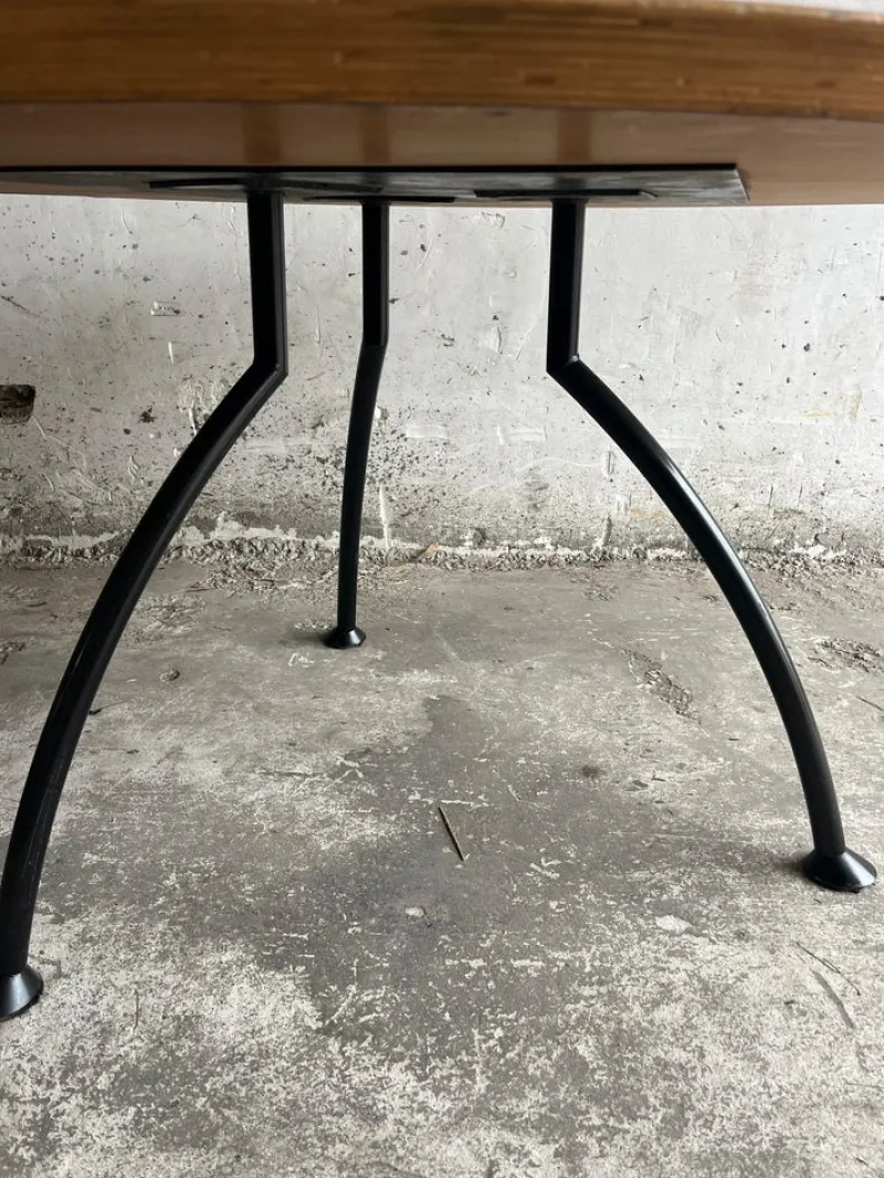 Pamono Round Dining Table with Rotating Black Center Disc, 1990s> Dining Tables & Sets