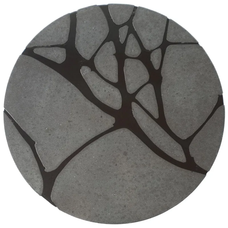 Pamono Round Filodifumo Outdoor Table in Lava Stone and Steel by Riccardo Scibetta & Sonia Giambrone for MYOP> Garden Tables