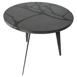 Pamono Round Filodifumo Outdoor Table in Lava Stone and Steel by Riccardo Scibetta & Sonia Giambrone for MYOP> Garden Tables