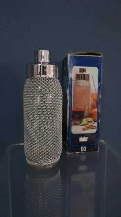 Outlet Pamono Round Glass & Metal Mesh Soda Bar-Syphons from Merkuria Kovocas, 1950s, Set of 4