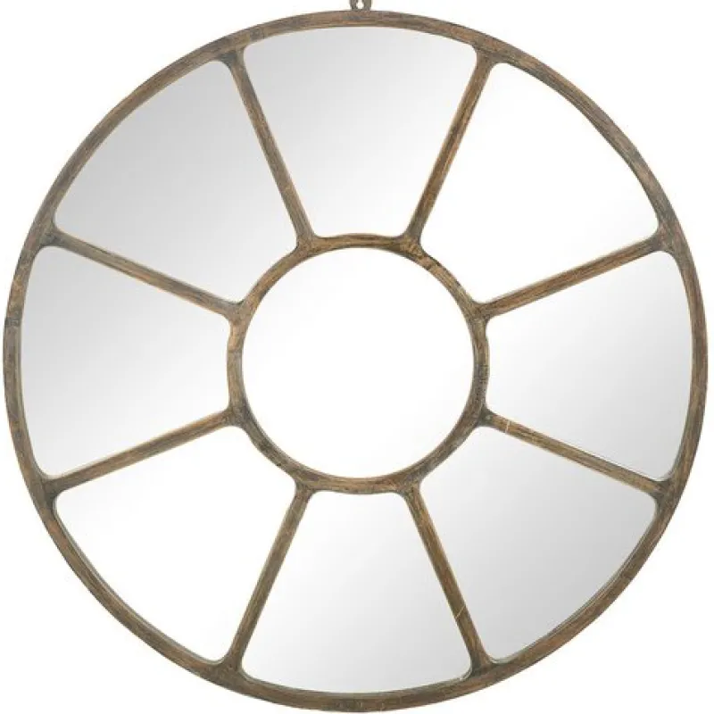 Pamono Round Industrial Metal Mirror> Mirrors
