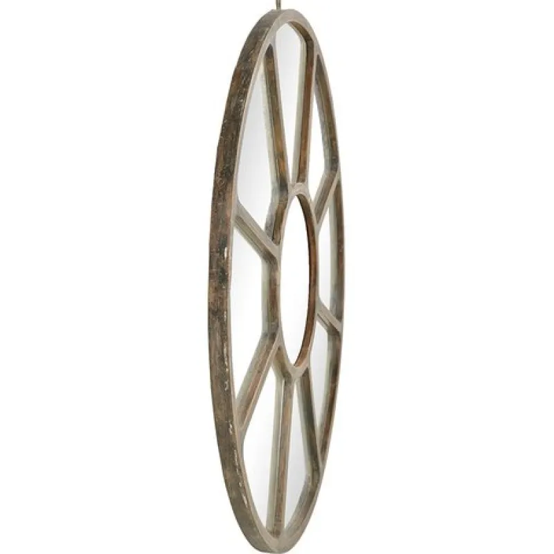 Pamono Round Industrial Metal Mirror> Mirrors