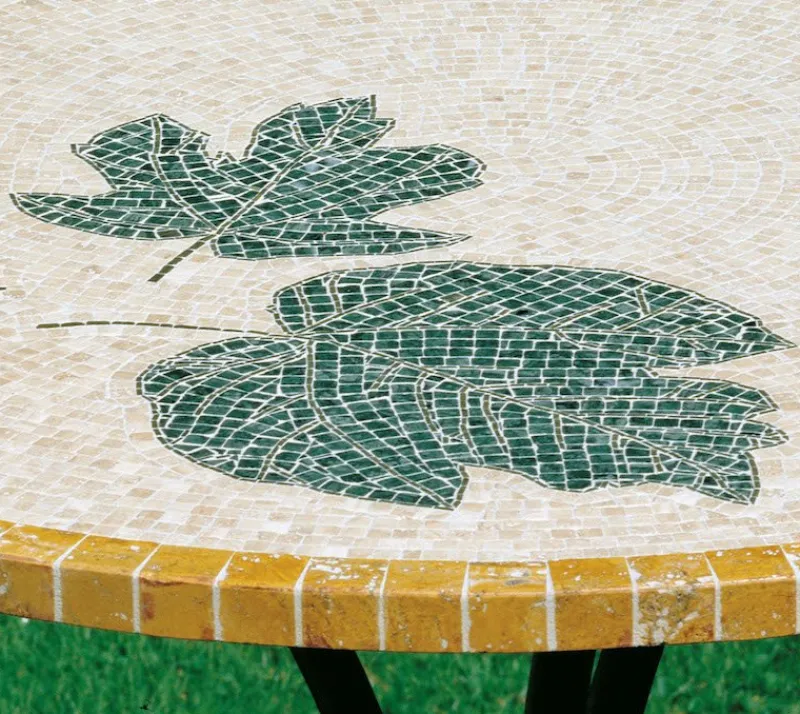 Sale Pamono Round Italian Smeraldo Marble Mosaic Table by Egram