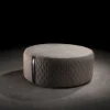 Pamono Round Leather Pouf> Seating